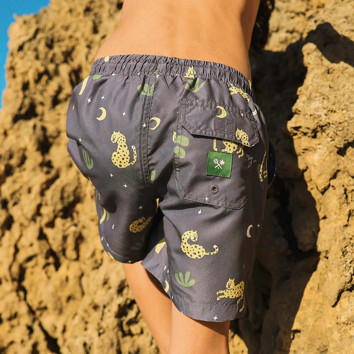 Leopard Nights Boys Swim Shorts