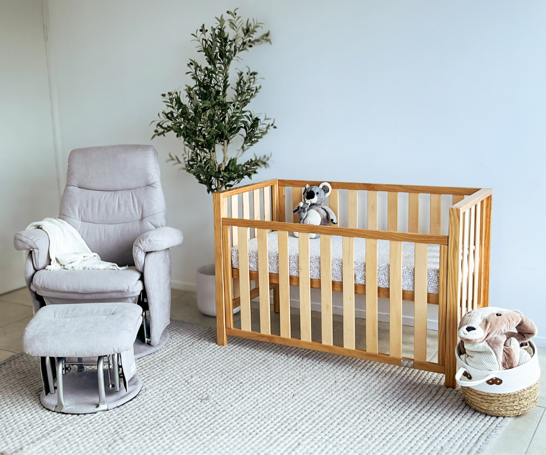 Babyhood Mali Compact Cot - Natural or White - available to order
