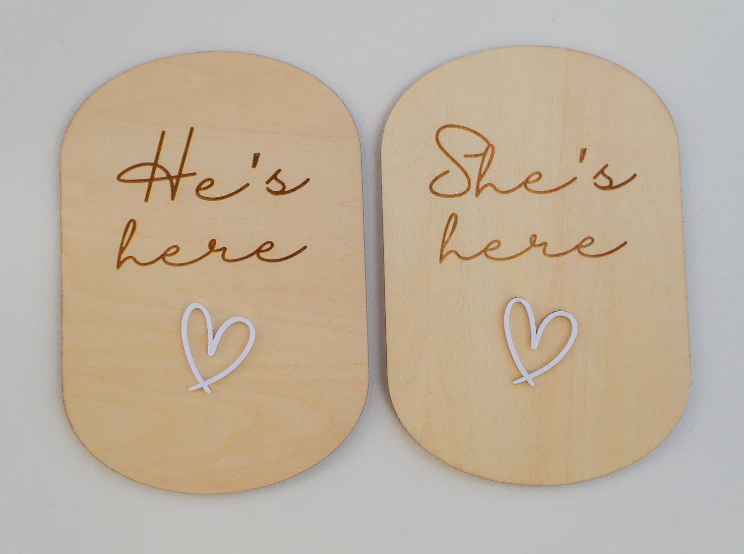 SHE'S HERE / HE'S HERE REVERSIBLE PLAQUE