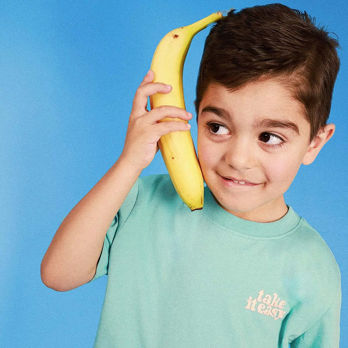 Take it Easy Kid Slang Tee in Moss