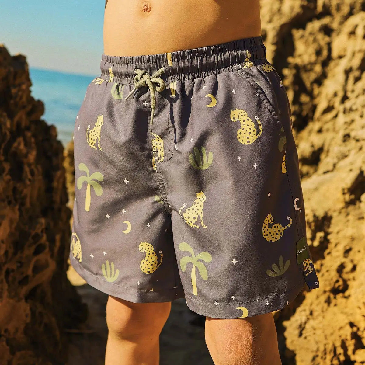 Leopard Nights Boys Swim Shorts