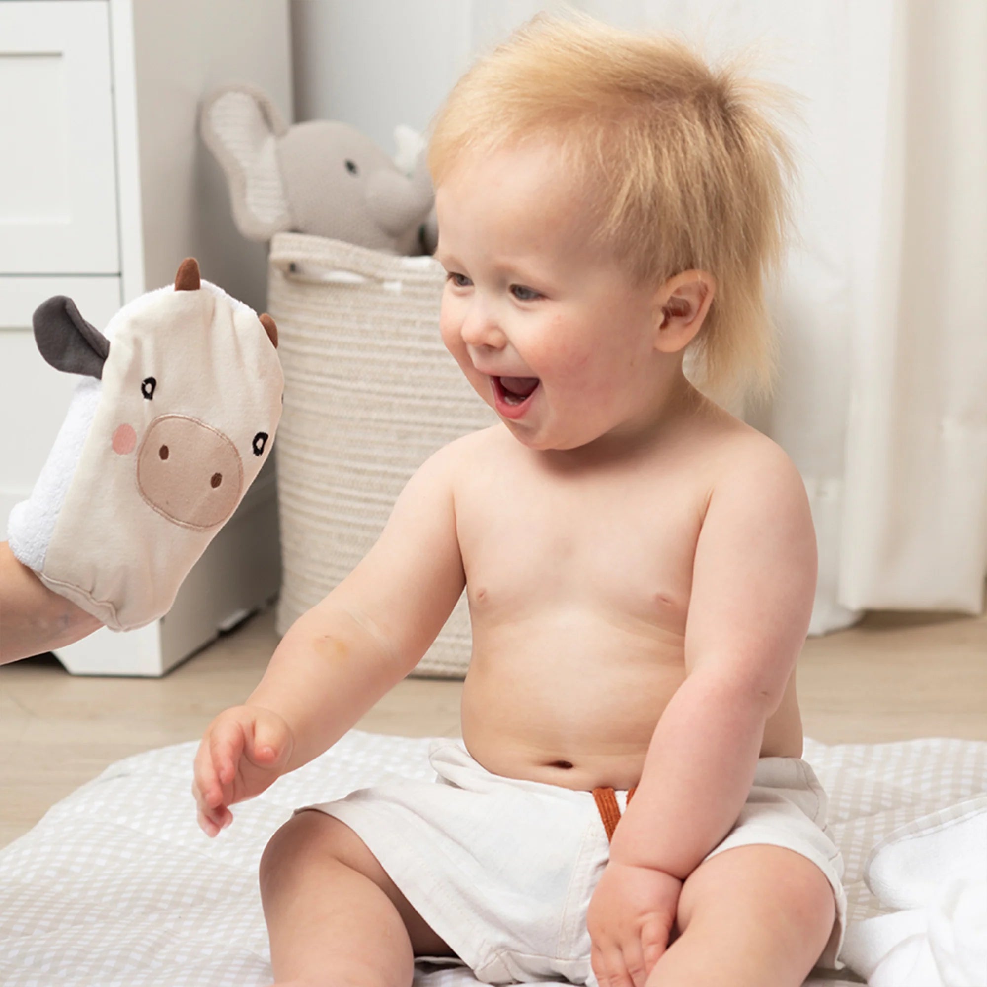 Organic Bath Mitt Safari/Giraffe