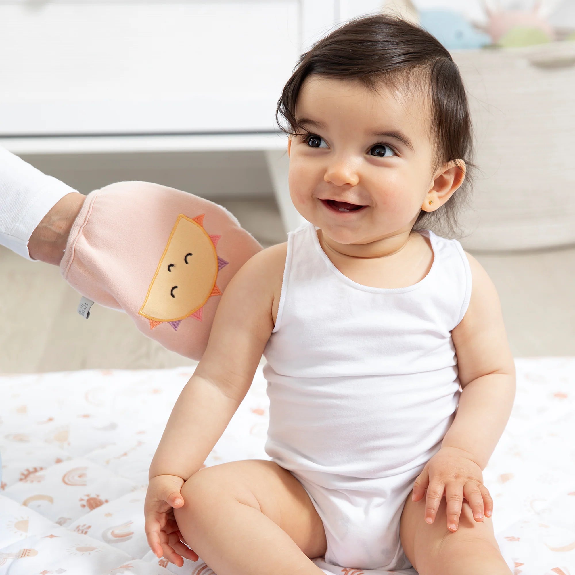 Organic Bath Mitt Safari/Giraffe