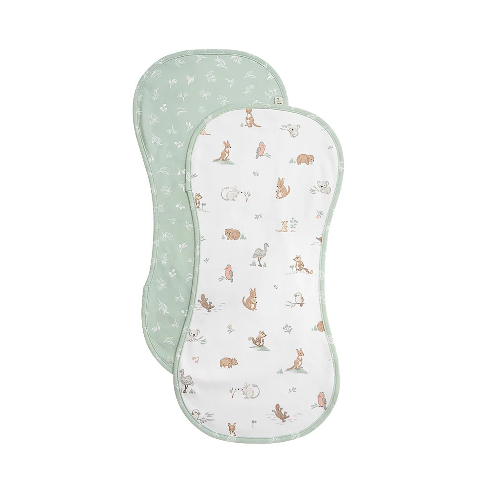 2 Pack Organic Burp Cloths