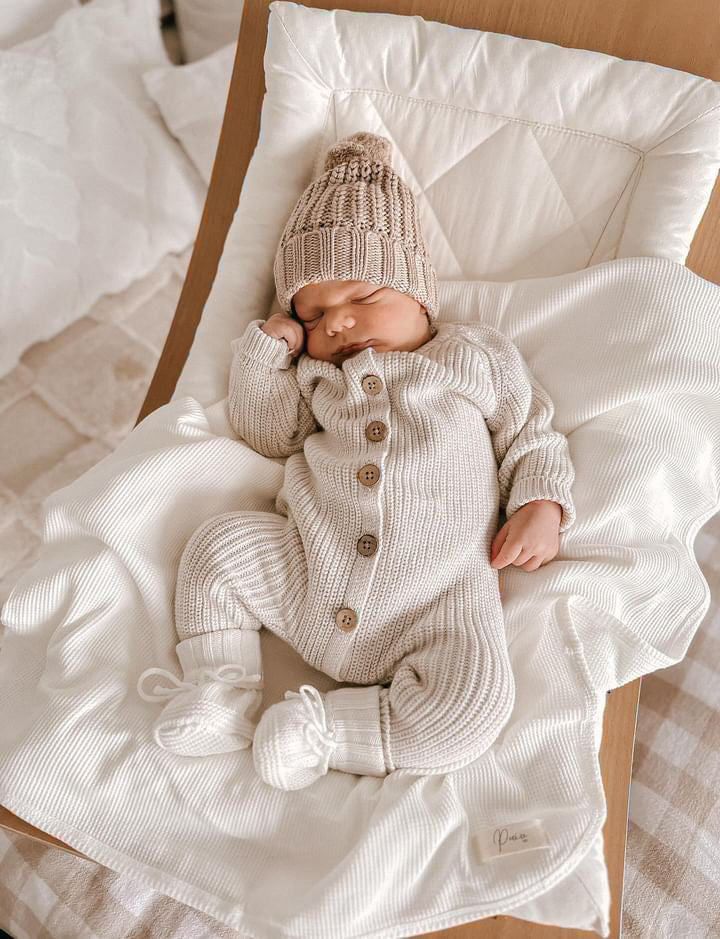 Everyday Ribbed Romper Light Beige