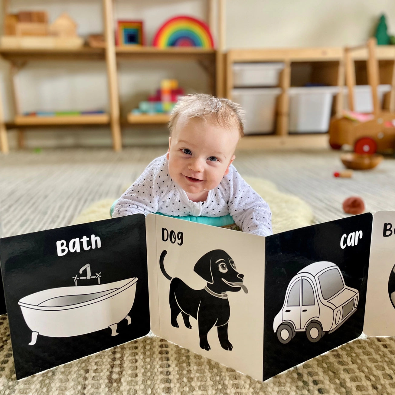 Welcome To the World Little One Black and White Baby Book