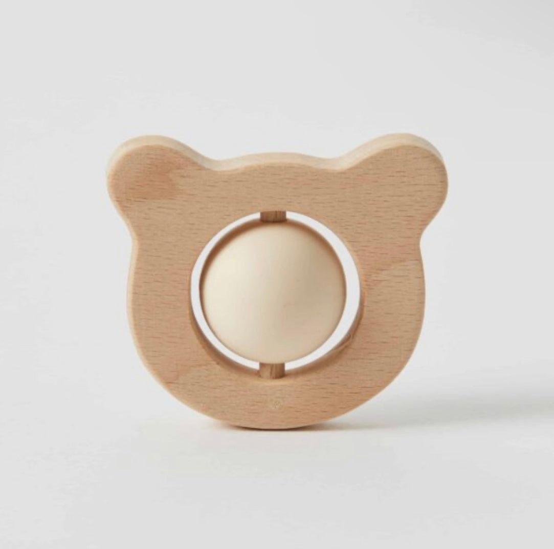 Nordic Kids Bowie Bear Teether - Silicone & Wood