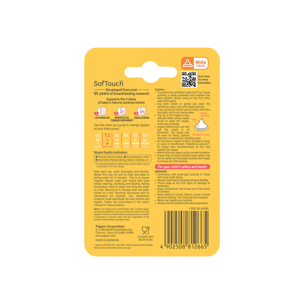 SOFTOUCH BPP PERISTALTIC PLUS TEAT S 2PCS (one month plus)