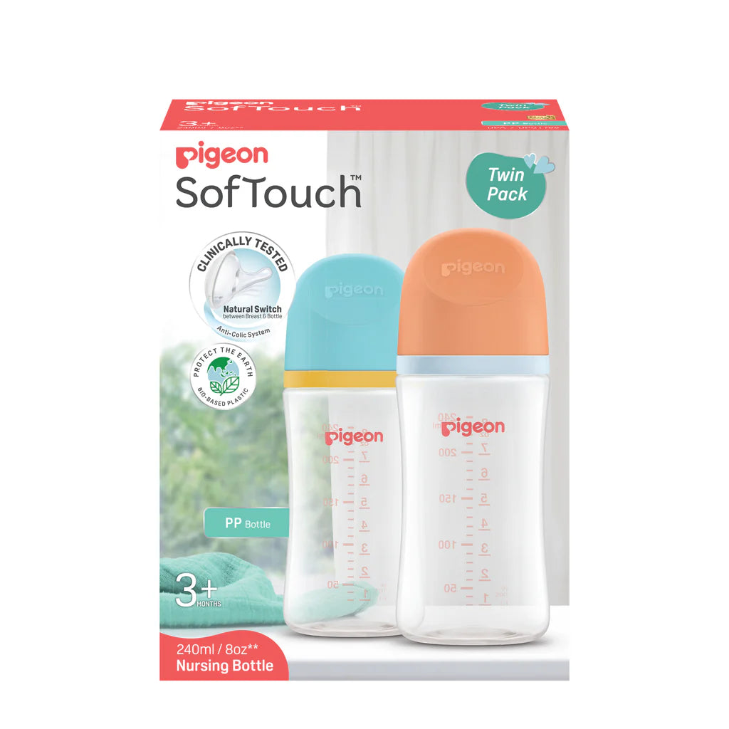 Pigeon SofTouch BPP Bottle PP 240ml Twin Colour Cap