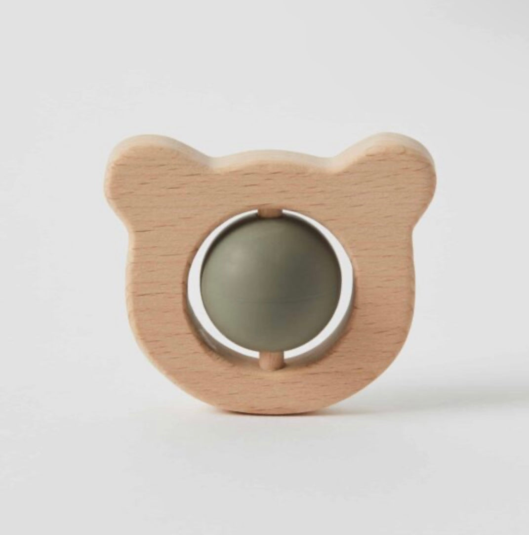 Nordic Kids Bowie Bear Teether - Silicone & Wood
