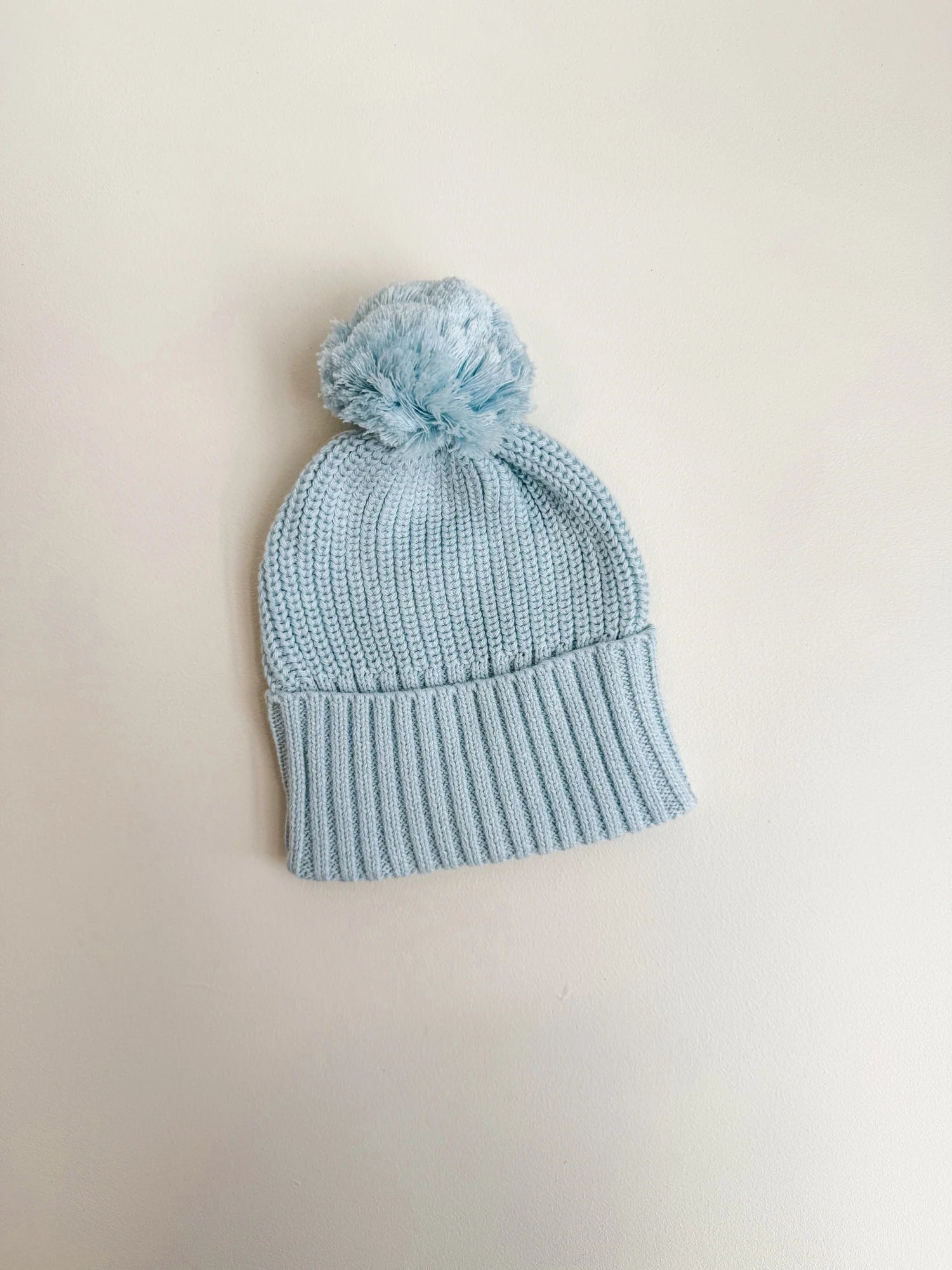Cuff Knit Beanie Baby Blue