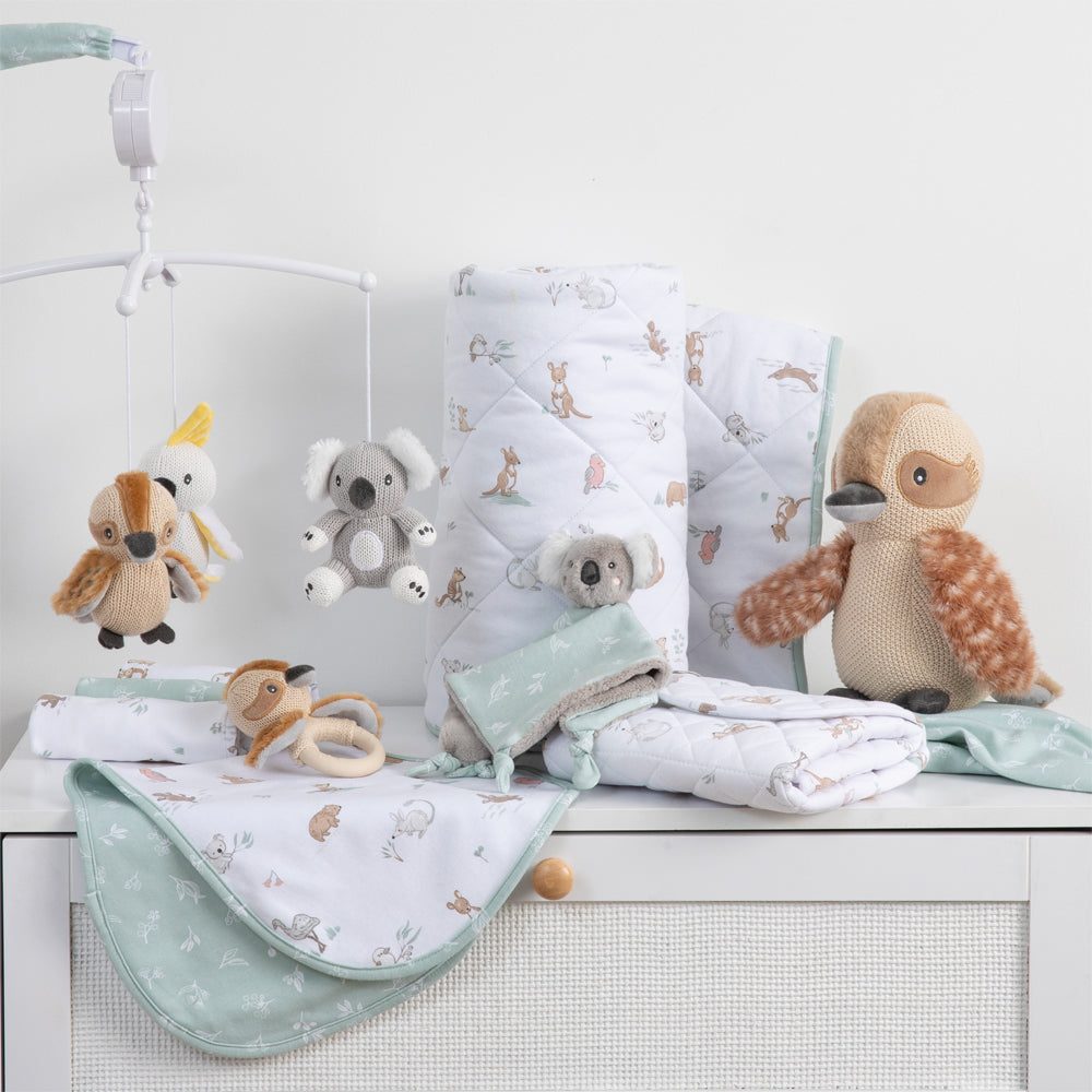 Reversible Quilted Cot Comforter - Australiana