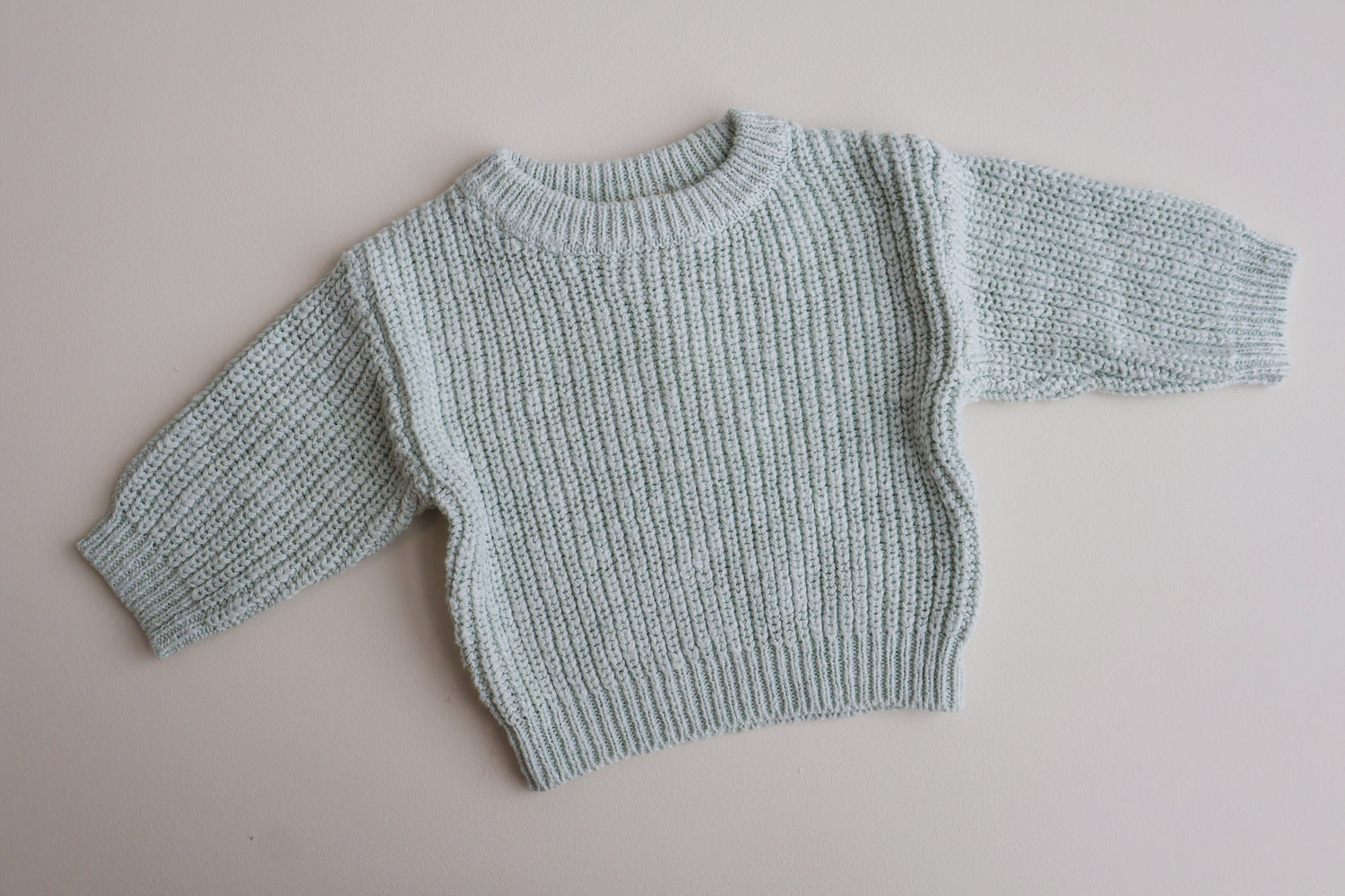 Textured Cotton Knit Sea Mist