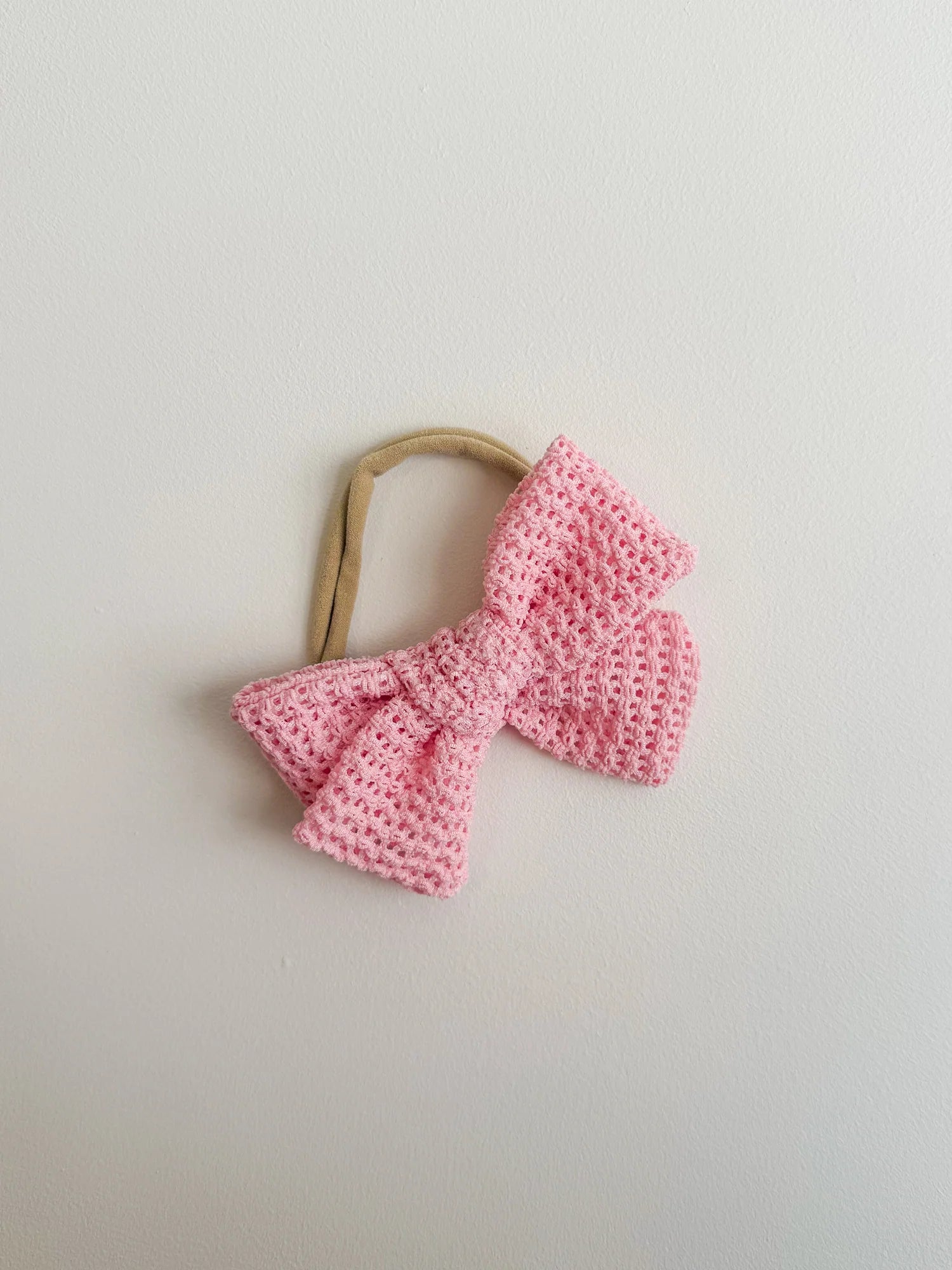 Mini Elissa Waffle Knit Bow Headband