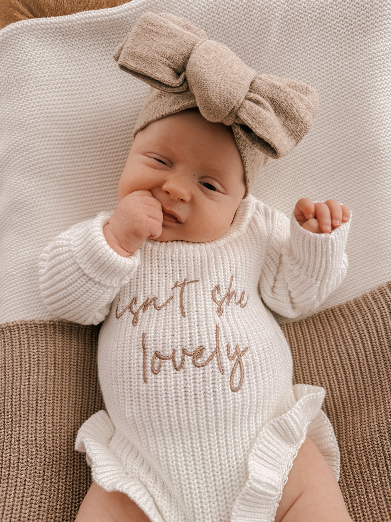 ISN'T SHE LOVELY - FRILL LEG ROMPER | MILK