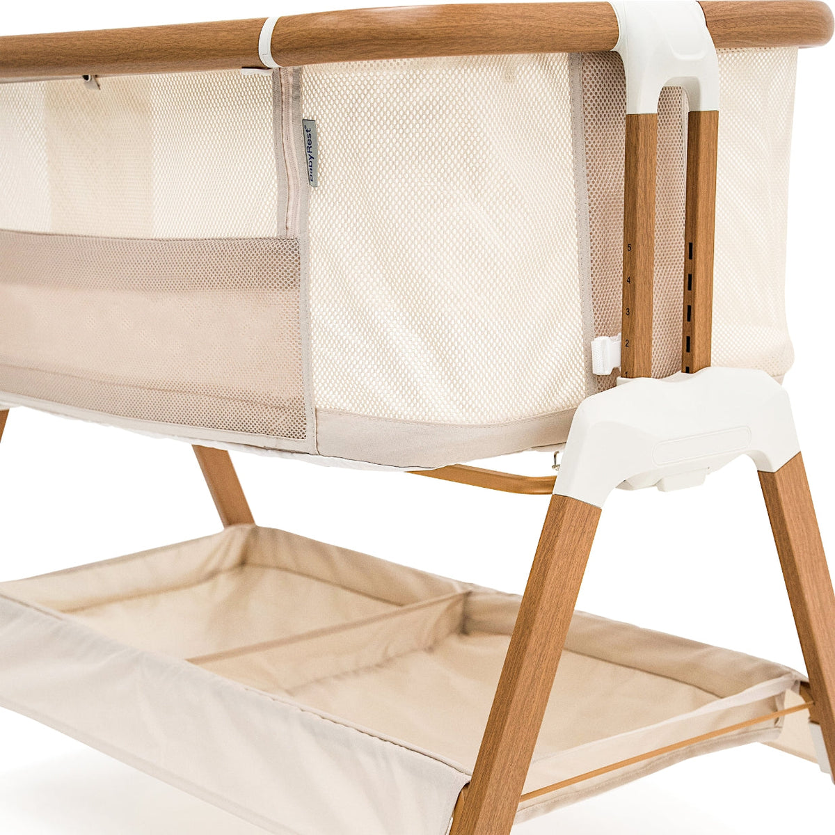 Alfie² Bedside Bassinet - Beige/Walnut