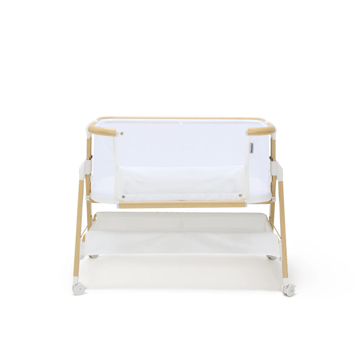 Alfie² Bedside Bassinet - White/Natural