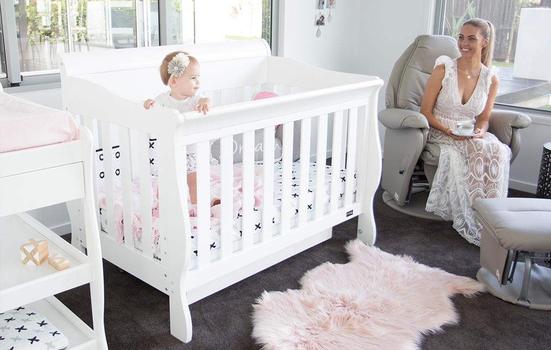 Babyhood Amani Sleigh Cot - available to order