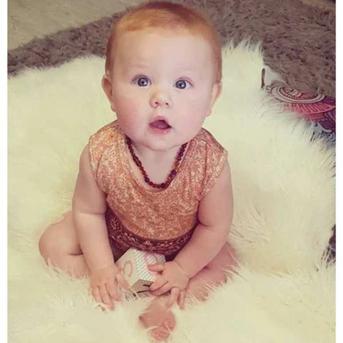 Amber and Amethyst Teething necklace