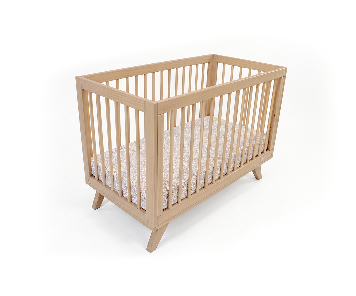 Aurora Compact Cot | Scandinavian Timber Cot for Small Spaces