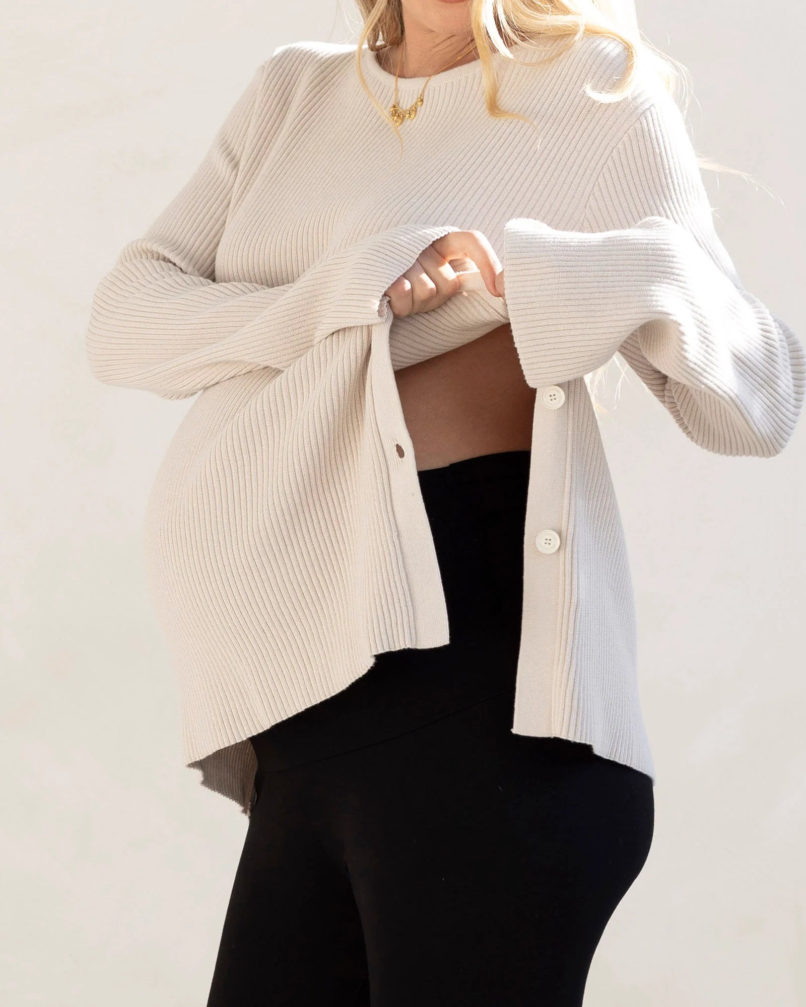 Angel Maternity Oversized Knit Nursing Jumper