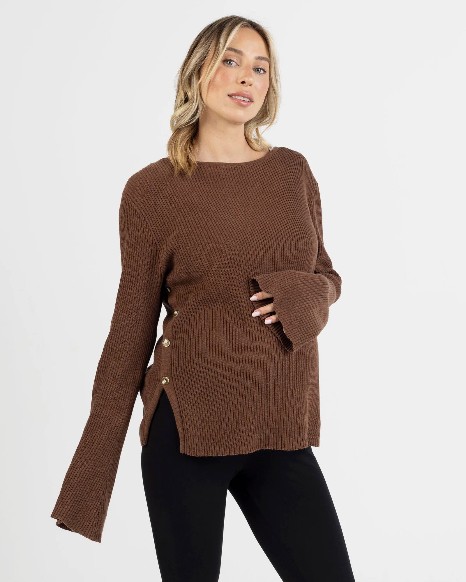Angel Maternity Oversized Knit Nursing Jumper