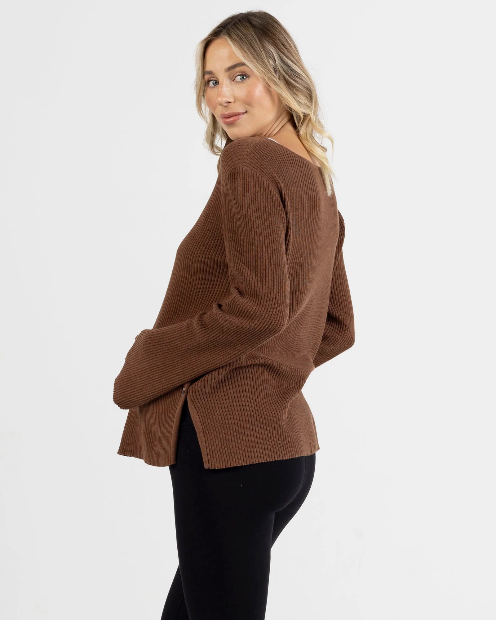 Angel Maternity Oversized Knit Nursing Jumper