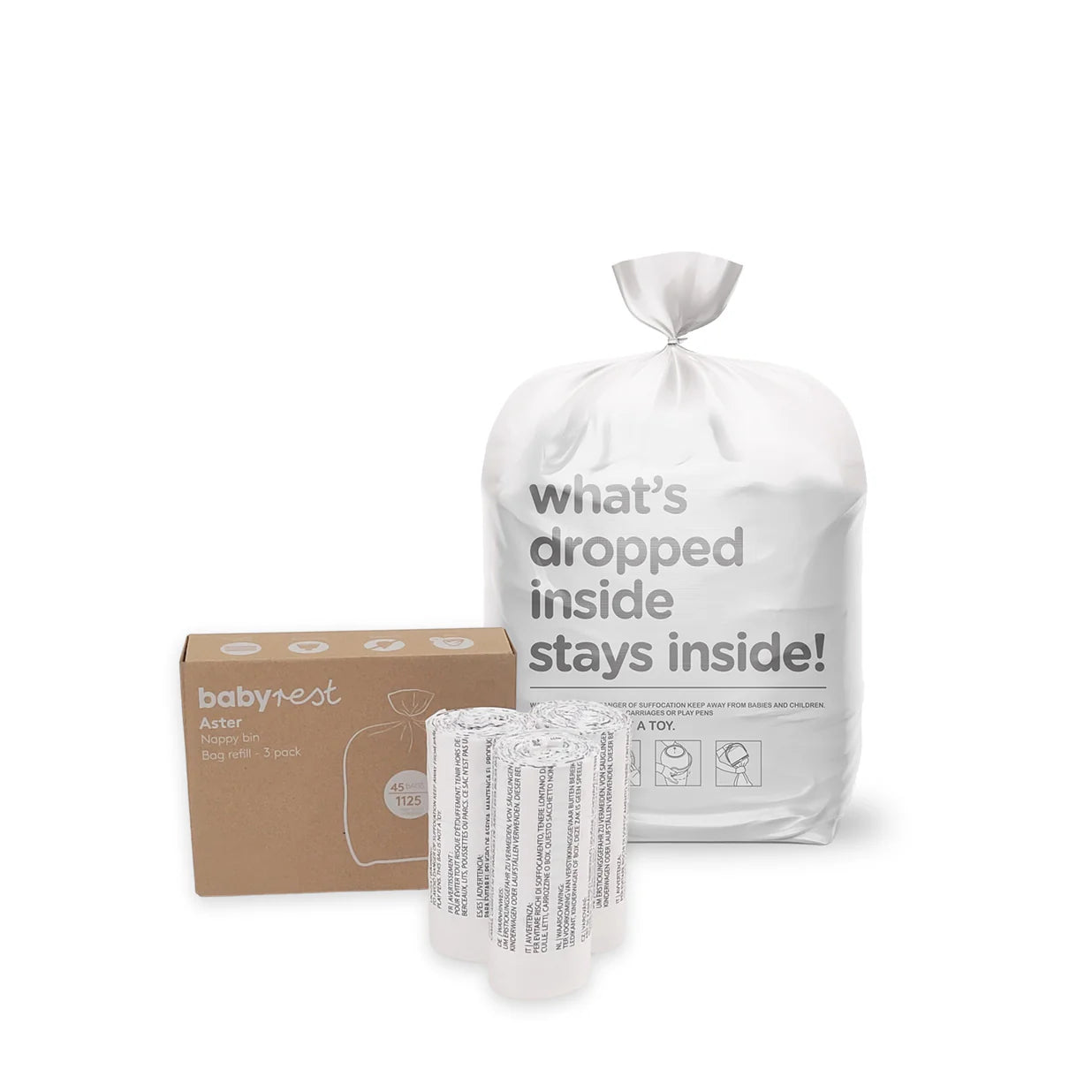 Aster Nappy Bin Bags Refill - 3 pack