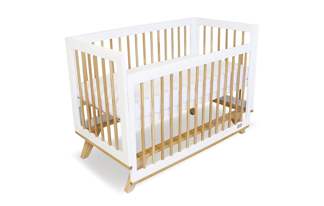 Aurora Compact Cot | Scandinavian Timber Cot for Small Spaces