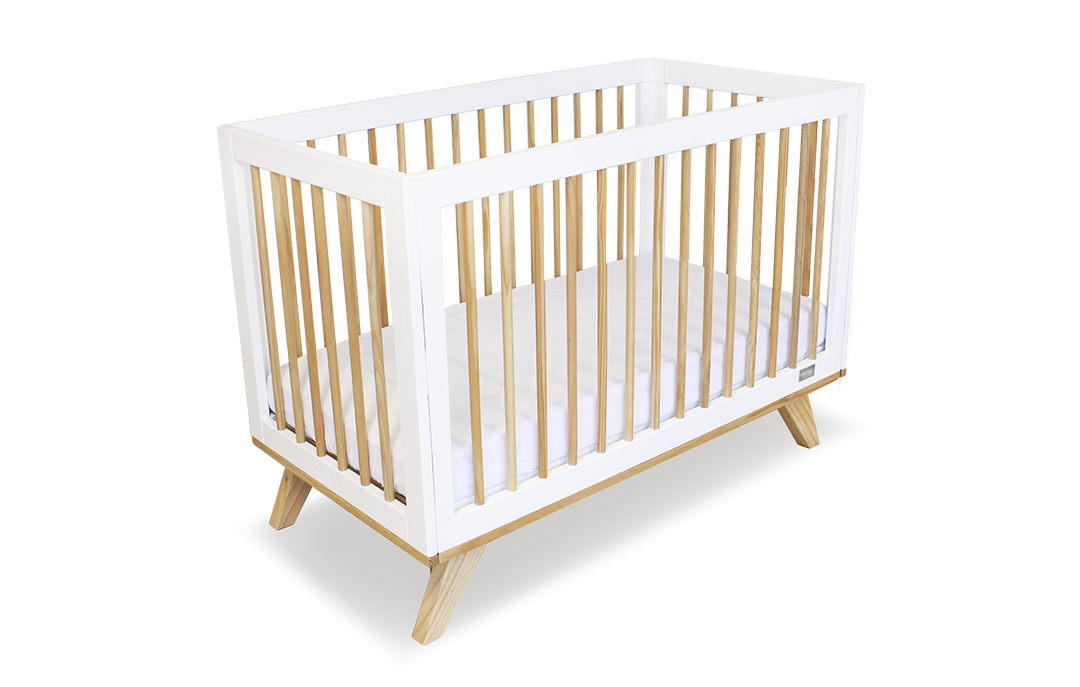 Aurora Compact Cot | Scandinavian Timber Cot for Small Spaces