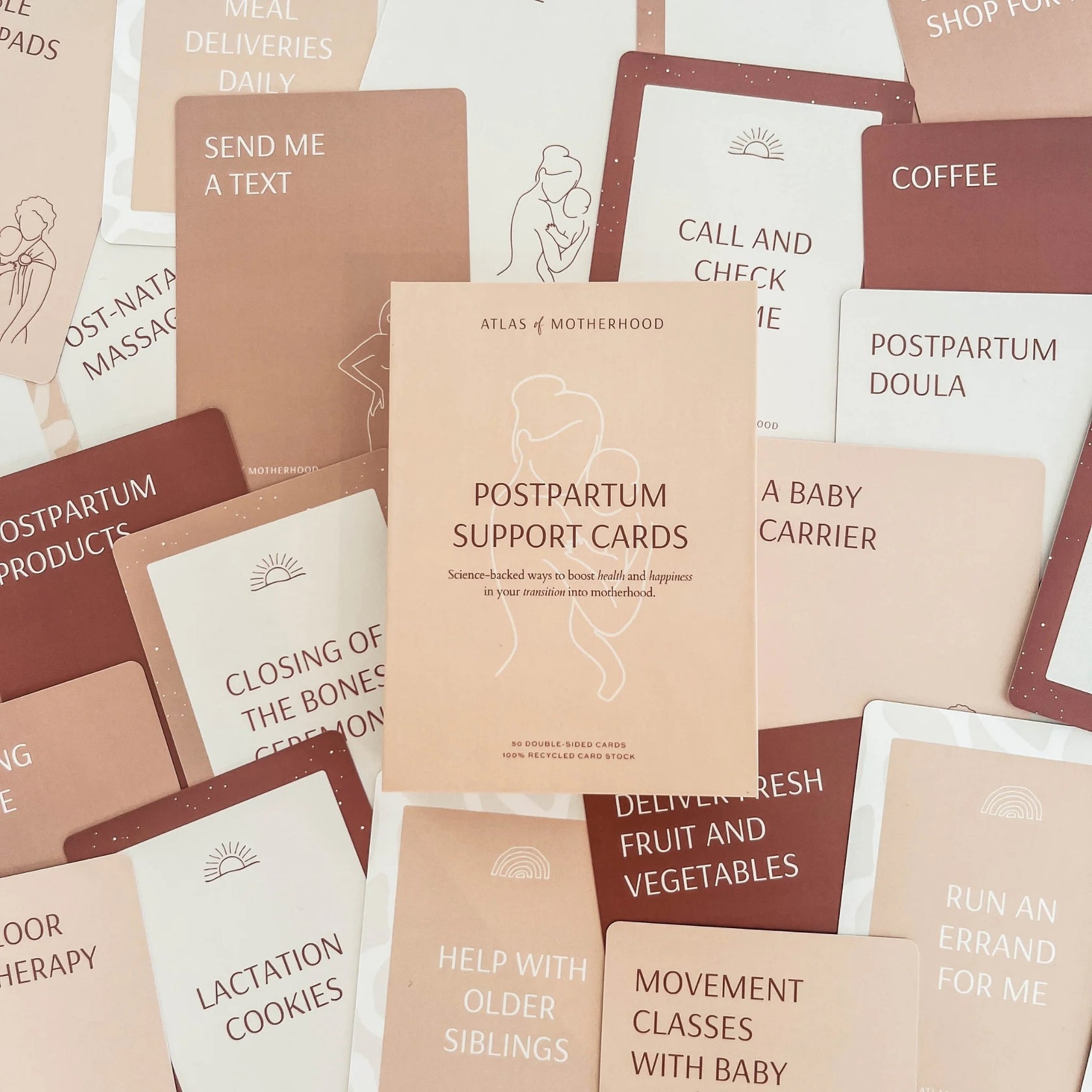 New Mum Postpartum Support Cards – 50-Card Deck