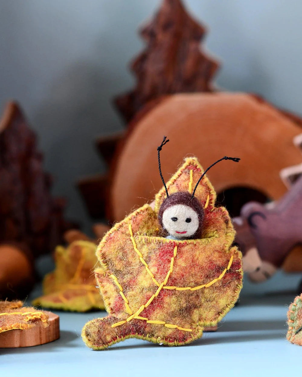 Handcrafted Felt Leaf Babies