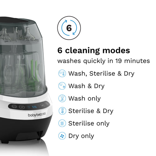 Baby Brezza Bottle Washer Pro – All-In-One Cleaner (Washes, Sterilizes & Dries)