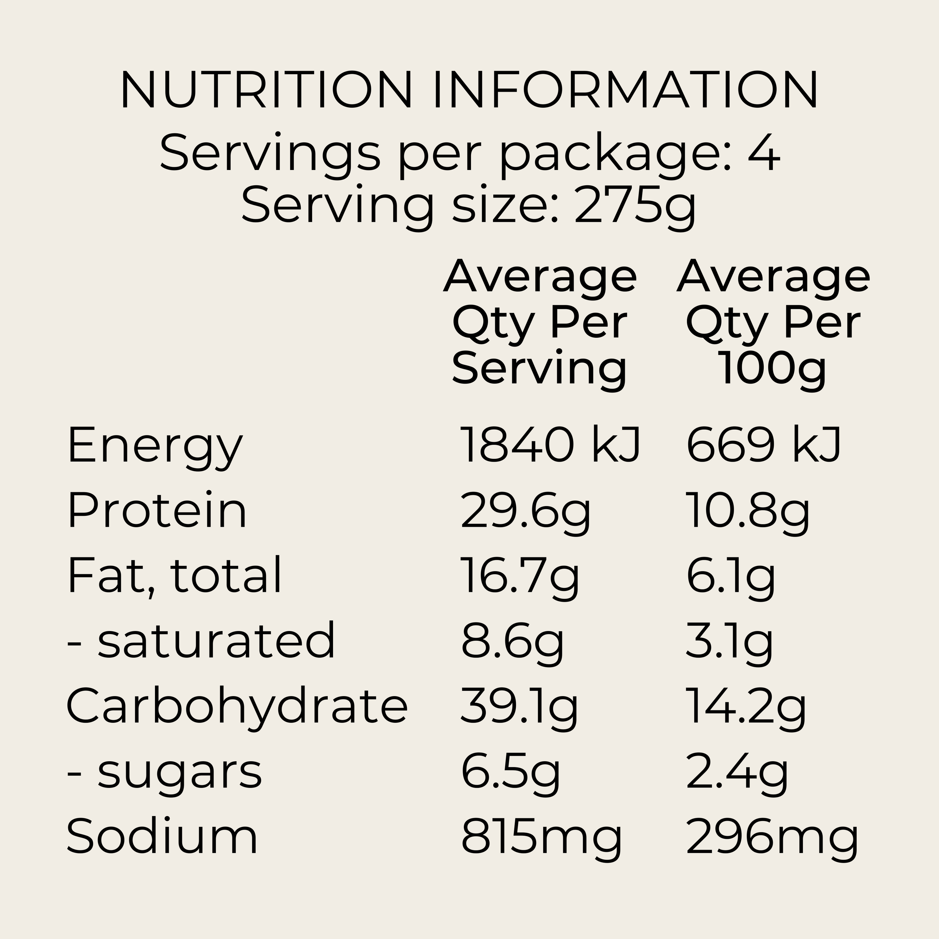 Slow Cooked Grass-Fed BEEF Lasagne | 1.1kg | 3-4 serves | Frozen Beef Lasagne