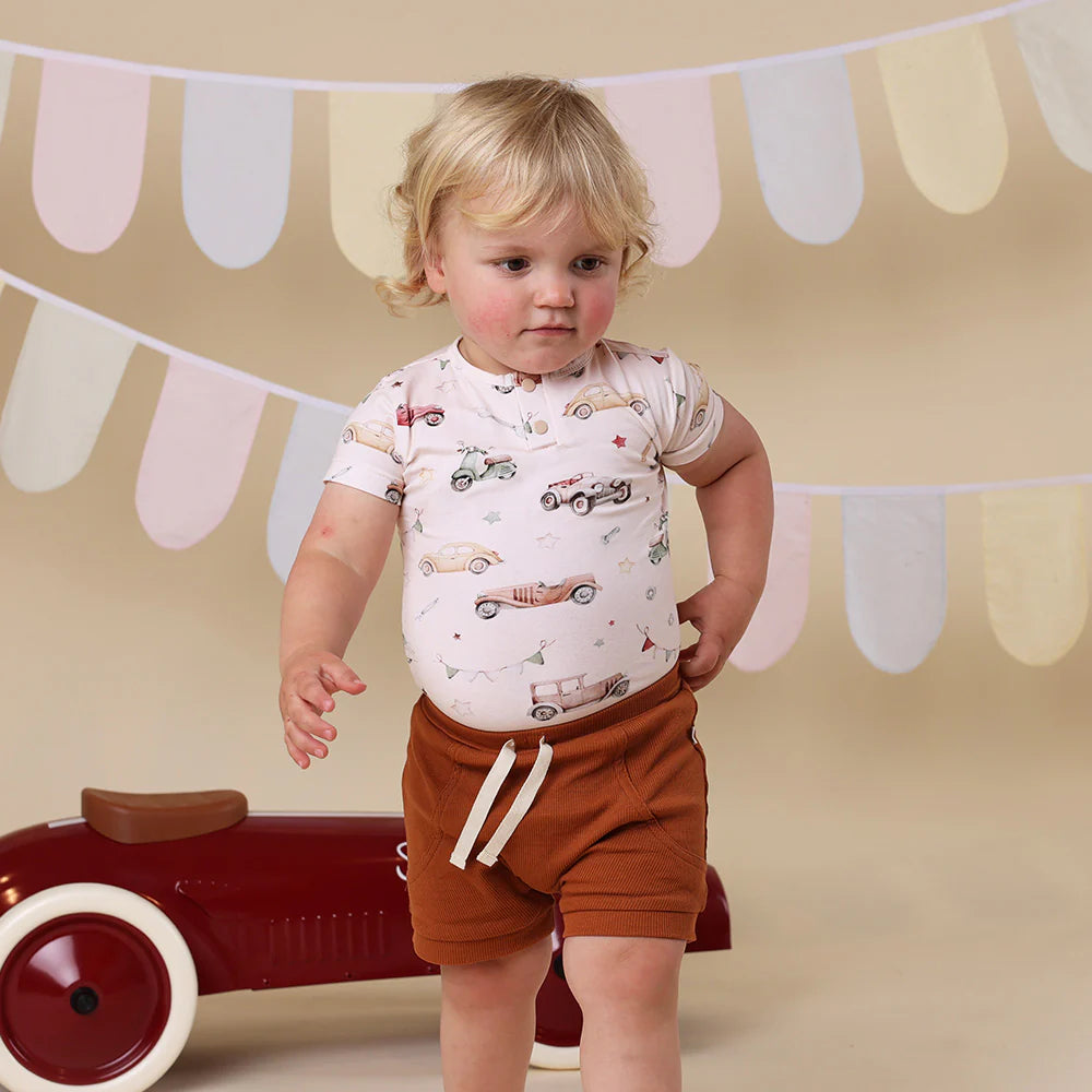 Organic Cotton Rib Shorts