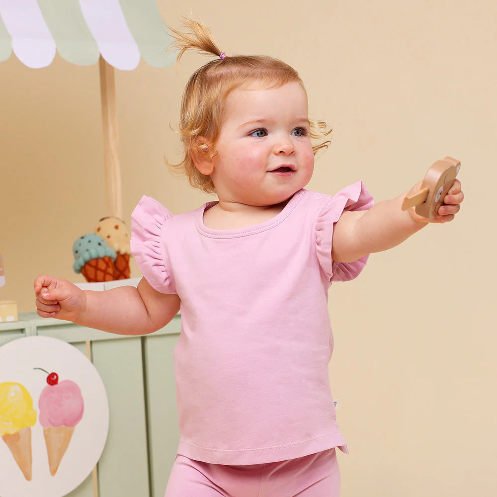 Bubblegum Organic T-Shirt with Frill