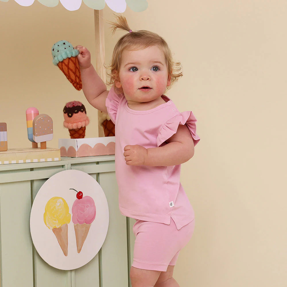 Bubblegum Organic T-Shirt with Frill