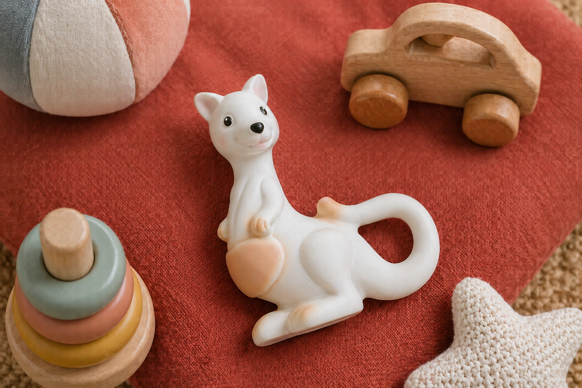 Rosie the Roo: Natural Rubber Teething Toy