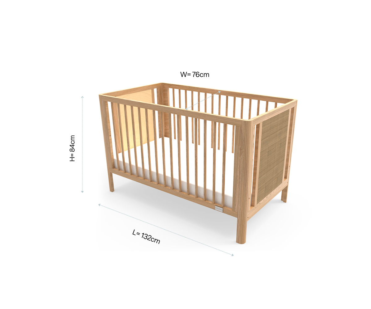 Babyhood Aliya Rattan Cot