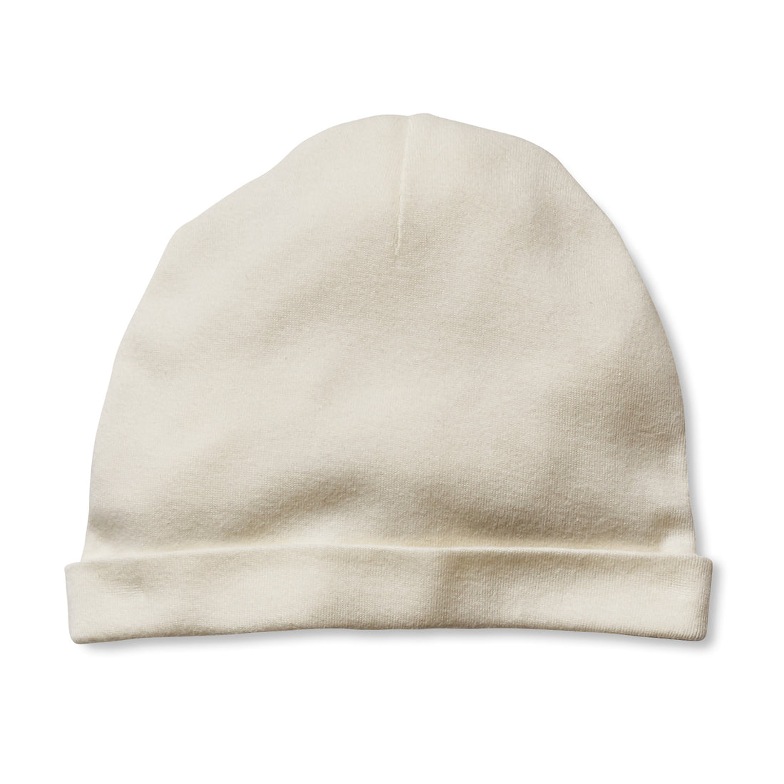 Organic Double Layer Baby Beanie White