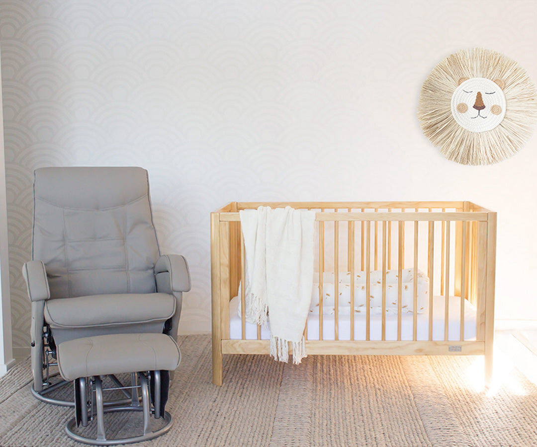 Babyhood Dune Cot – Natural or White - available to order