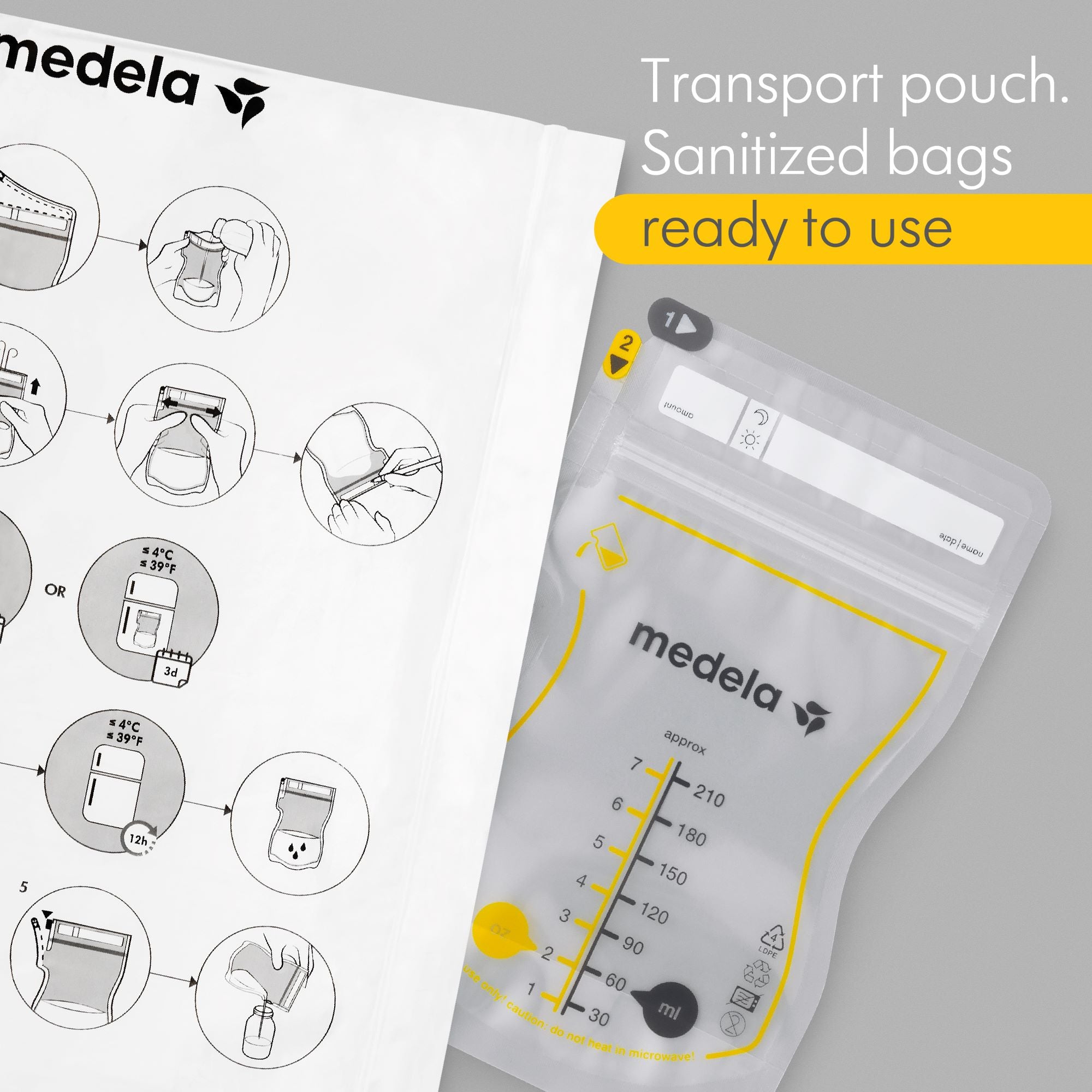 Medela Easy Pour Breast Milk Storage Bags (50 pack)