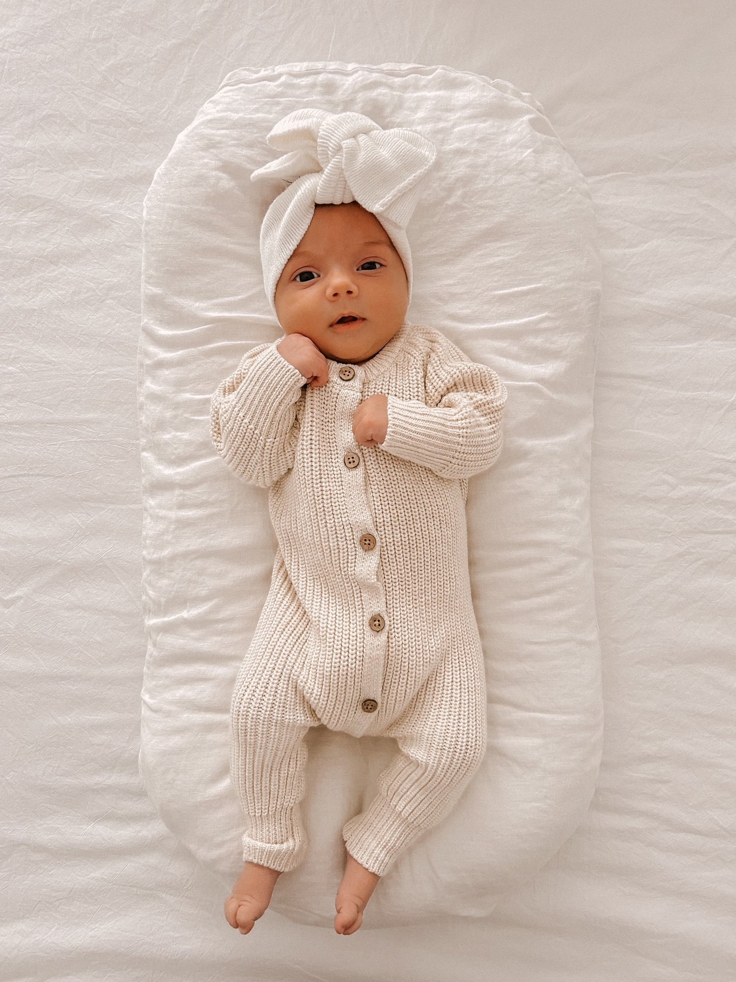 Everyday Ribbed Romper Light Beige