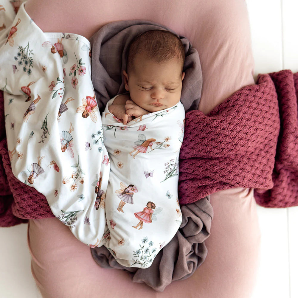 Organic Jersey Wrap & Beanie or Topknot Set