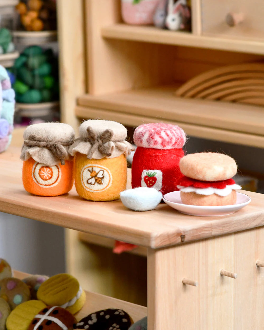 Felt Strawberry Jam & Scones Set