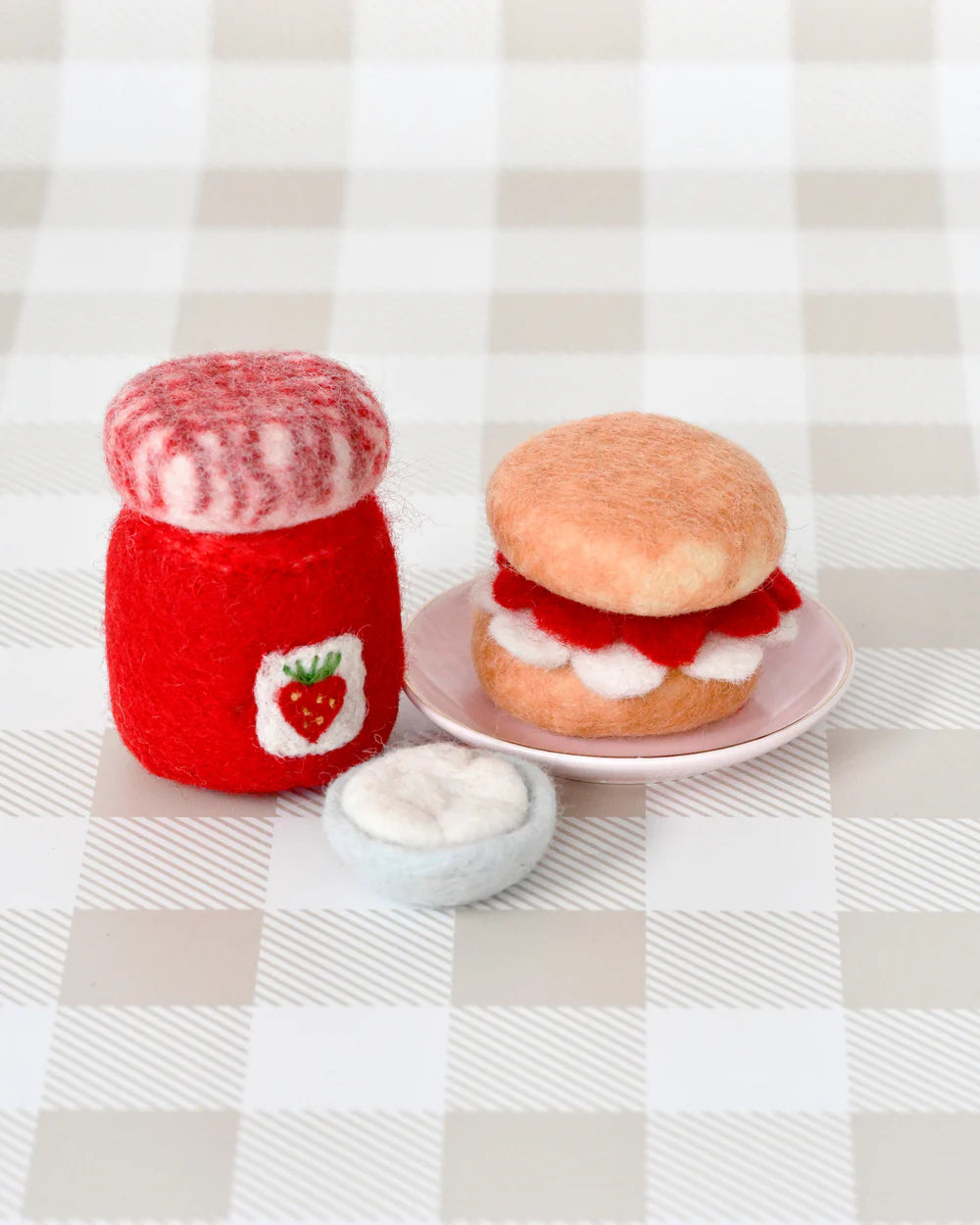 Felt Strawberry Jam & Scones Set