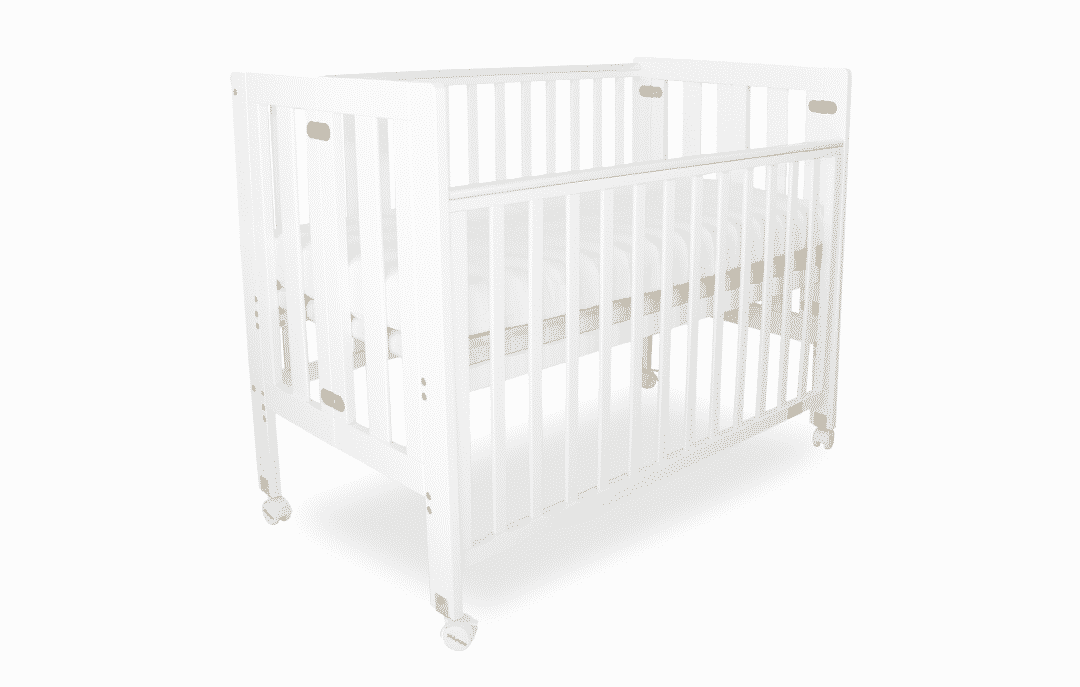 Babyhood Fold N Go Timber Cot - White or Baltic - available to order