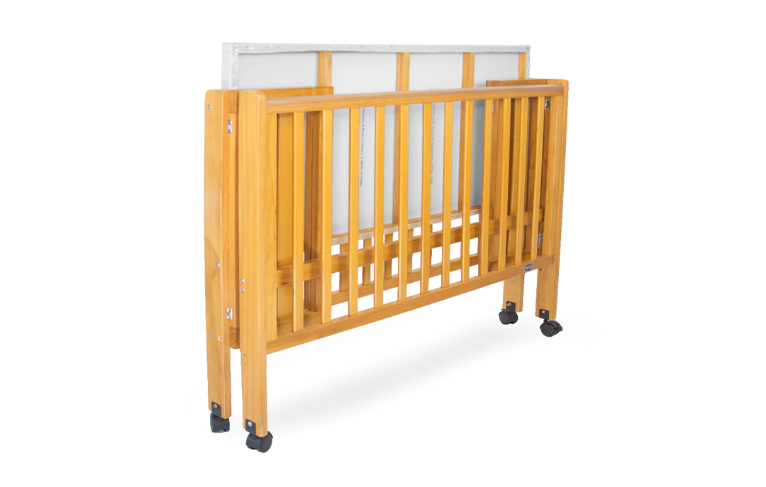 Babyhood Fold N Go Timber Cot - White or Baltic - available to order