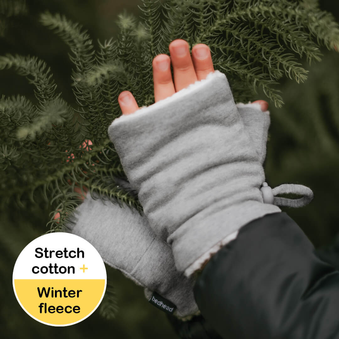 Fleecy Fingerless Kids Winter Mittens