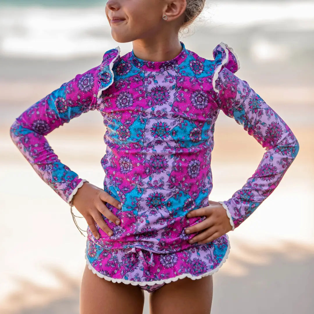 Ruby Girls Rash Guard Set
